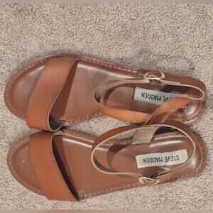 Steve Madden | Ankle Daffodil Sandals | Brown | Size 9